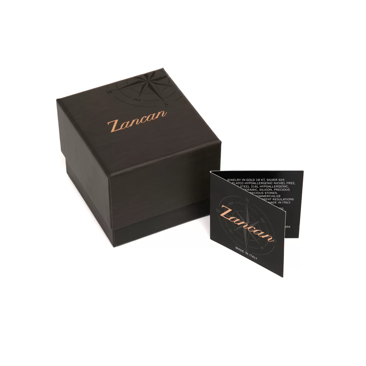 Zancan Gioielli Gemelli Zancan Circolari In Argento Brubito E Pietre Nere.> Accessori