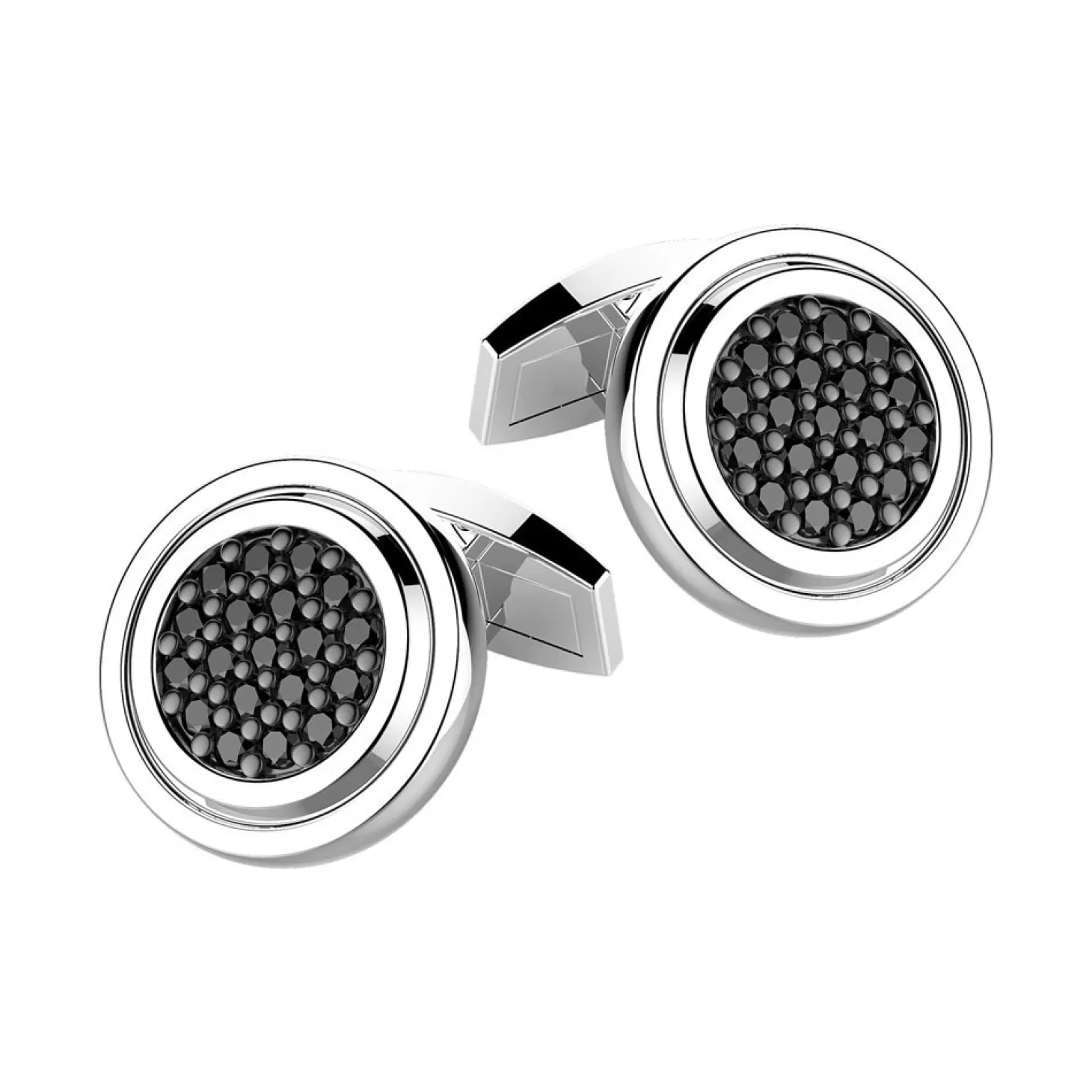 Zancan Gioielli Gemelli Zancan In Argento Con Pietre Nere.> Accessori