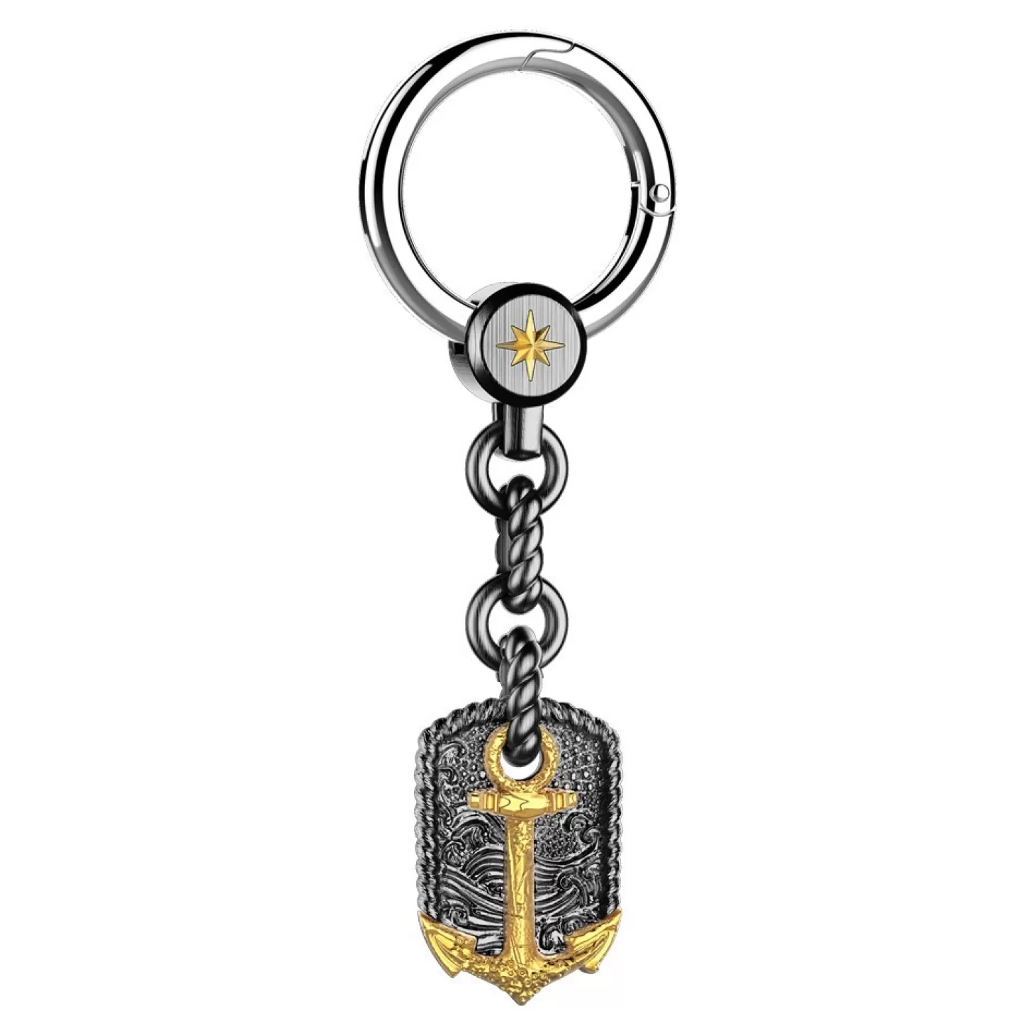 Zancan Gioielli Portachiavi In Argento Con Ancora.> Accessori